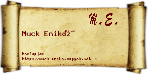 Muck Enikő névjegykártya